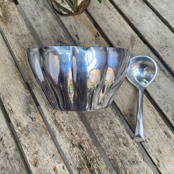 The Pewter Company | Pumpkin Bowl with Spoon | 100% lead free | GUC - Picture 4 of 9
